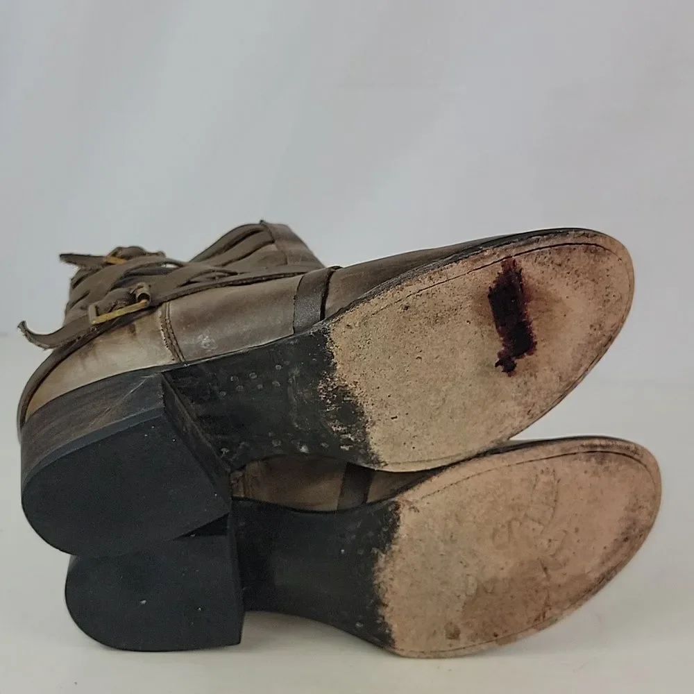 Freebird‎ By Steven Sammi Brown Leather Ankle Boots